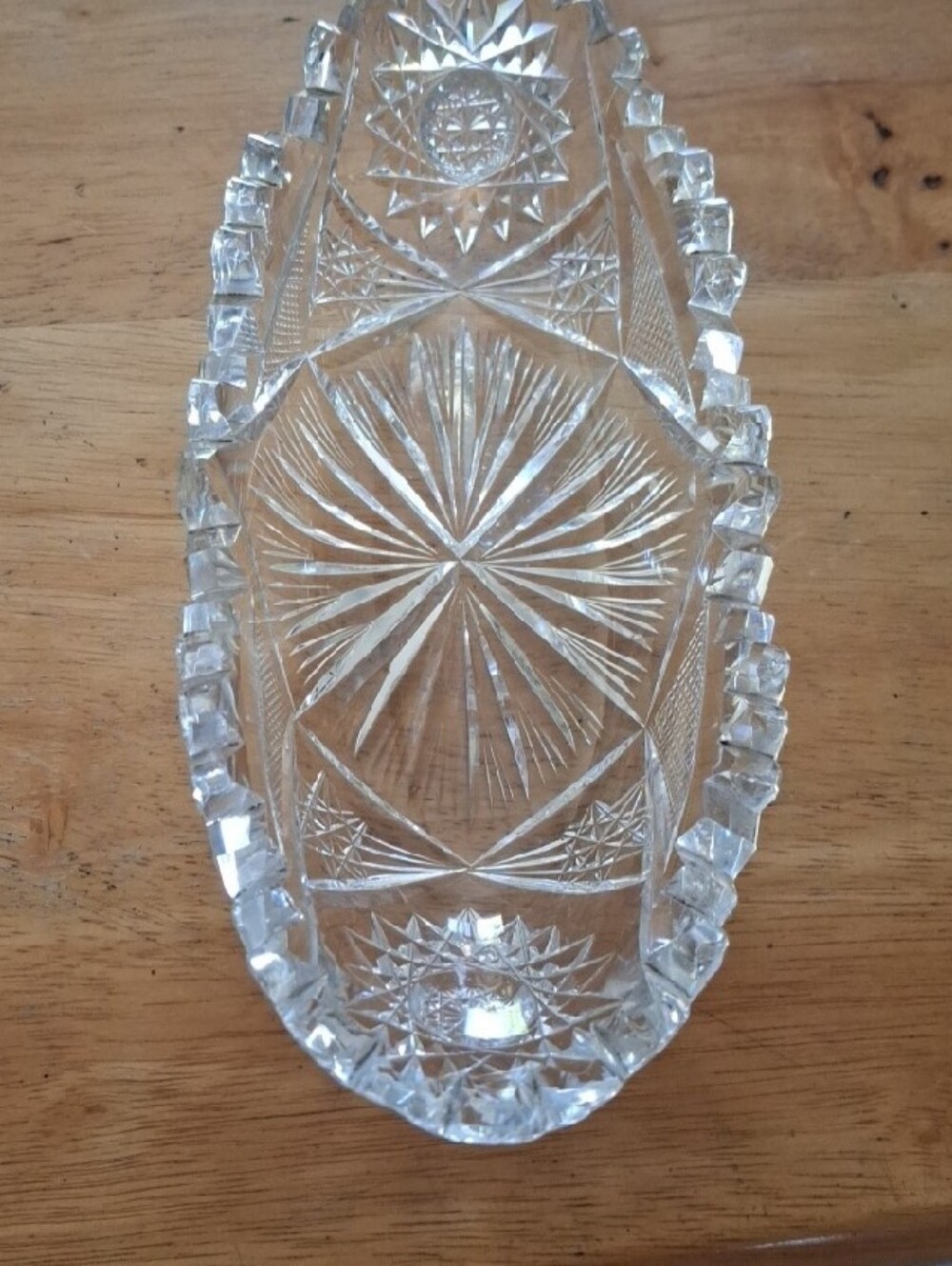 Antique ABP Crystal Relish Dish - Picture 2 of 5